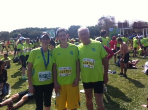 שלושה דורות במרתון תל-אביב 2014-אהרון, עומר ודנה